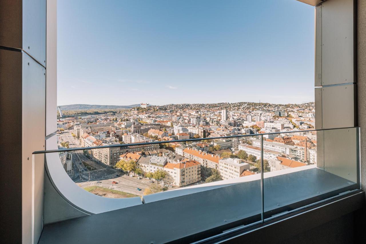 Skau Coral Residence In Sky Park 22 Floor 1Tower Panoramic View Free Parking Bratislava Eksteriør bilde