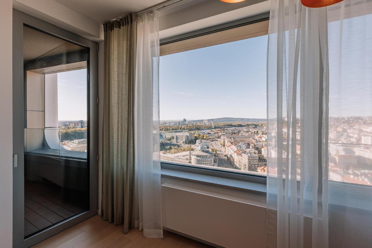 Skau Coral Residence In Sky Park 22 Floor 1Tower Panoramic View Free Parking Bratislava Eksteriør bilde