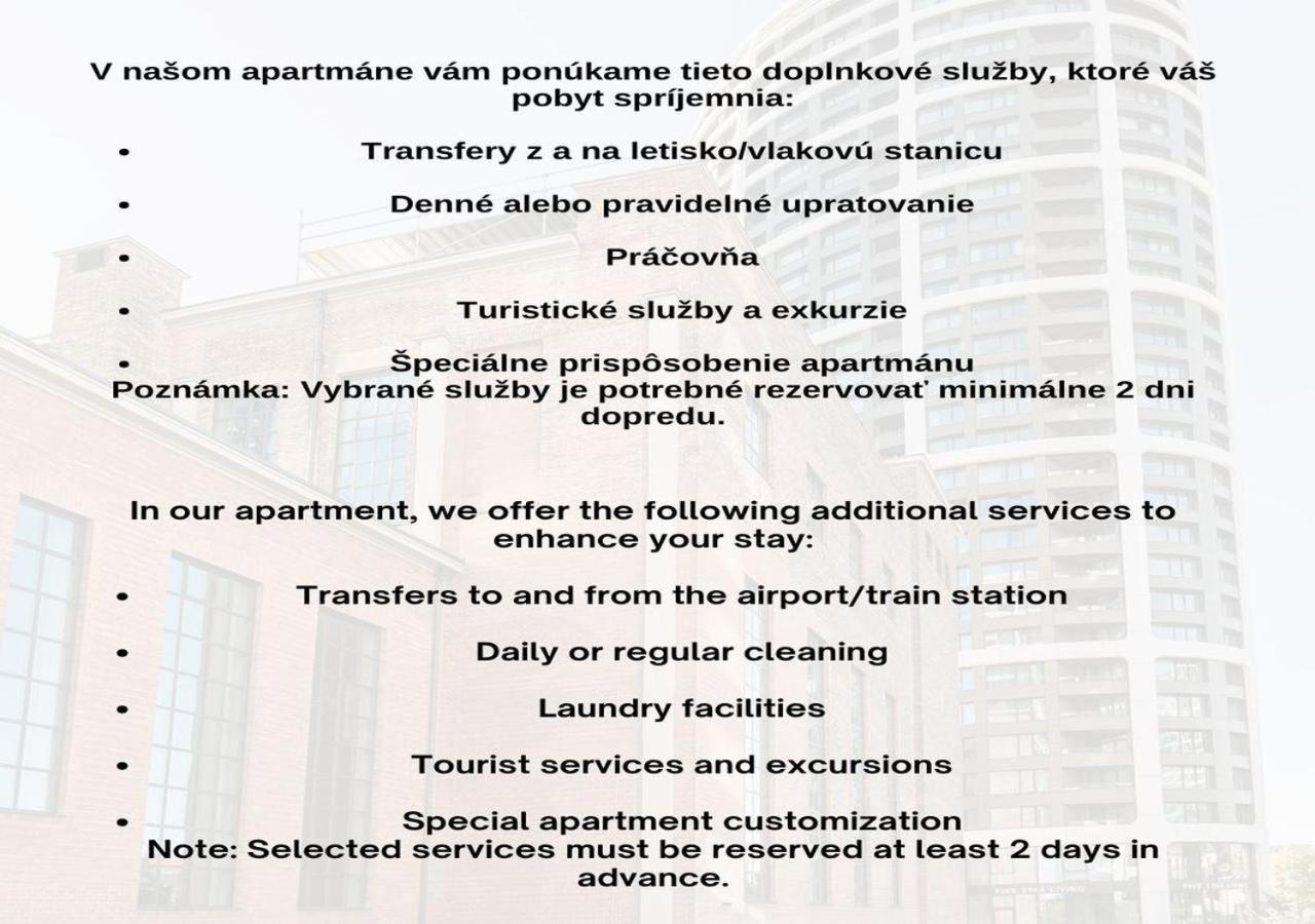 Skau Coral Residence In Sky Park 22 Floor 1Tower Panoramic View Free Parking Bratislava Eksteriør bilde